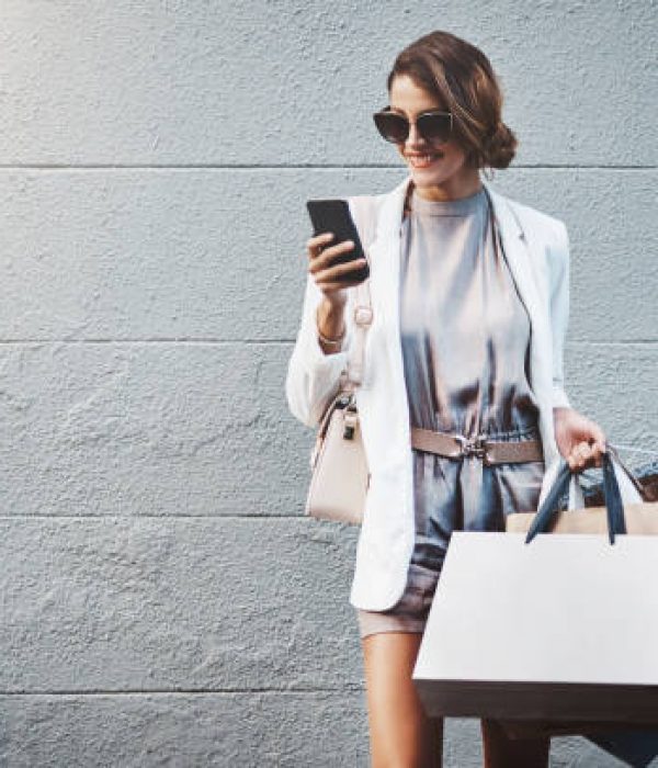 Shot of a gorgeous and elegant young woman out on a shopping spree